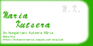 maria kutsera business card
