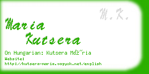 maria kutsera business card